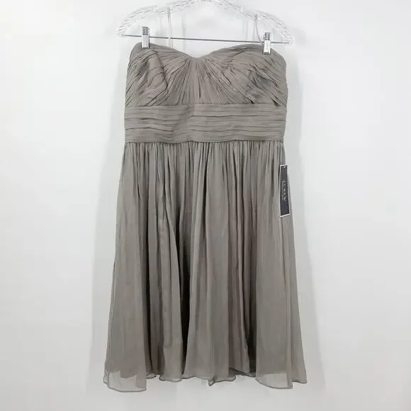 Crew Dresses New J Crew Silk Marbella Strapless Formal